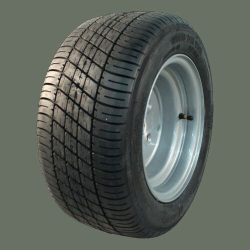 luchtband + wiel 195/50 B10 (18x8.00-10) Trailermaxx M-8001 + 6.00Ix10H2 ET-4 60/100/4 98 N staal grijs