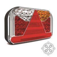achterlicht LED rechts 5 PIN's bajonet remlicht knipperlicht   achteruitrijlamp neon-achterlicht lengte driehoek IP68 12/24 V Lavaflow