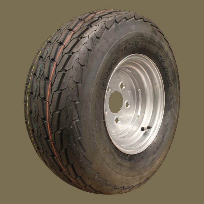 luchtband + wiel 20.5x8.0-10 KT-705 10PR + 6.00Ix10H2 ET-4 94/140/5 98/96 N staal grijs