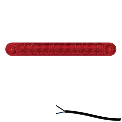 3e remlicht opschroefbaar 0.5m kabel, 2 x 1mm² open eind 225x28x13mm 12-24V DC