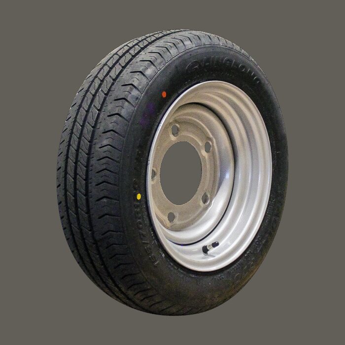 luchtband + wiel 155/70 R12C R701 M+S + 5½Jx12H2 ET0 115/165.1/5 104/102 N staal grijs
