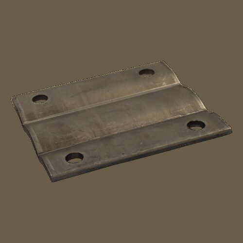 montageplaat steunpoot / -wiel opschroefbaar Ø70mm blank