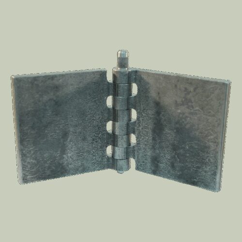 recht portierscharnier met pen met smeernippel 80 x 80mm scharnierblad blank