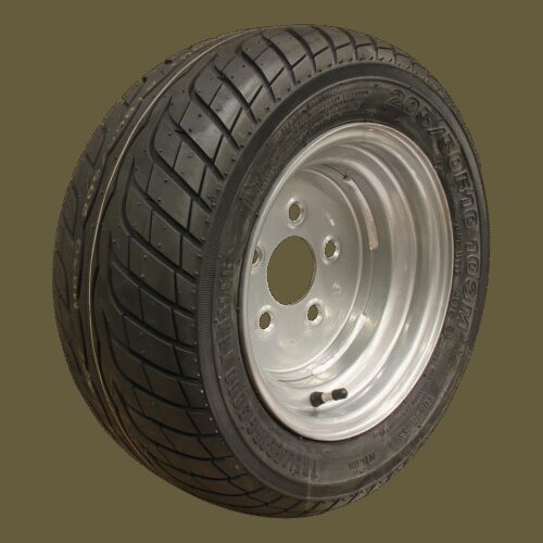 luchtband + wiel 205/50 B10 Trelleborg 3000 trailer + 6.00Ix10H2 ET-4 66,5/112/5 103 M staal grijs