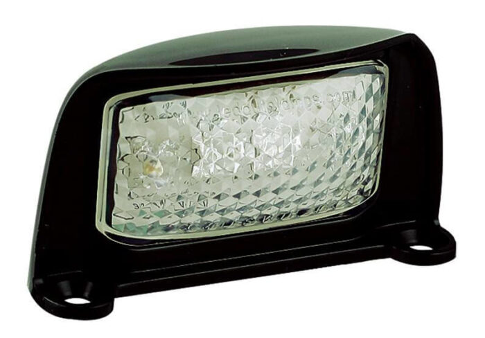 kentekenlamp LED 12/24 V 76 x 41 x 31mm 200mm  IP67 CE, ECE-R10 / R4 wit