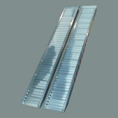 set oprijplaten recht aluminium 2495 x 360 opleglip ( L standaard )