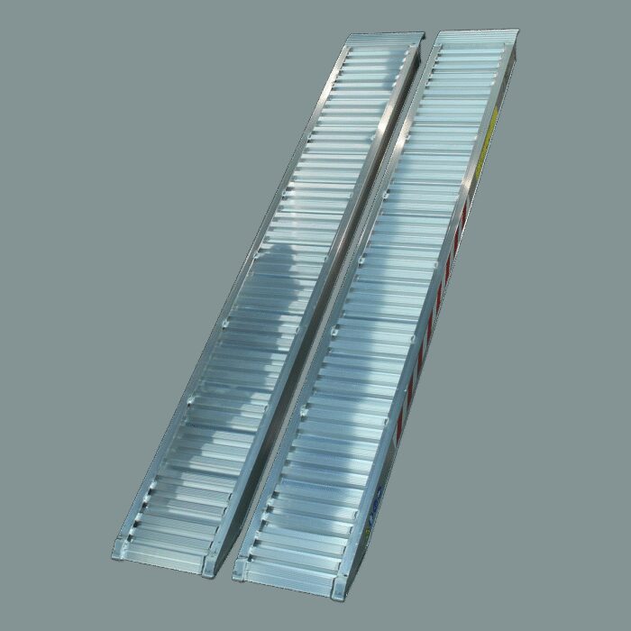 set oprijplaten recht aluminium 2495 x 360 opleglip ( L standaard )