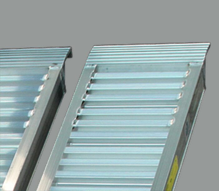 set oprijplaten recht aluminium 2444 x 300 haak ( G ) - Afbeelding 2
