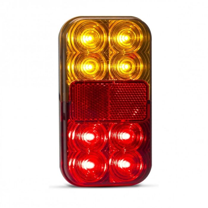 achterlicht universeel 40cm 150 x 80 x 29mm opbouw remlicht knipperlicht kentekenlicht   achterlicht rechthoek reflector 100mm IP67 12 V CE, ECE-R10 / R7 / R6 / R3 - Afbeelding 2