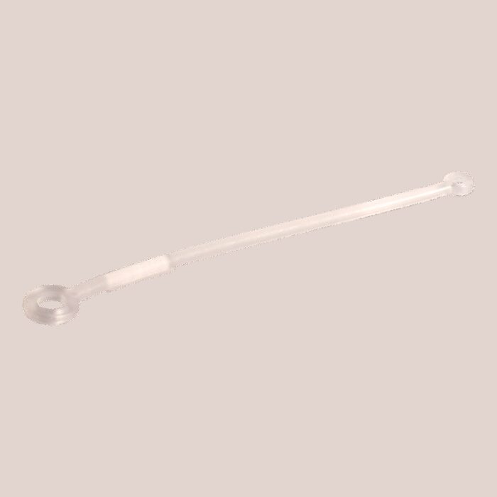 veiligheidsnoer 200mm PVC, transparant met 2 O-ringen