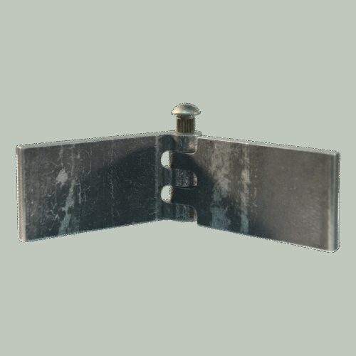 recht portierscharnier met stalen pen 40 x 80mm scharnierblad blank