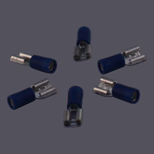 vlakstekerhuls voor draad 1,5 - 2,5mm2 , 6,3x0,8mm, blauw