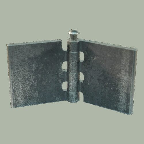 recht portierscharnier met rvs pen 60 x 60mm scharnierblad blank