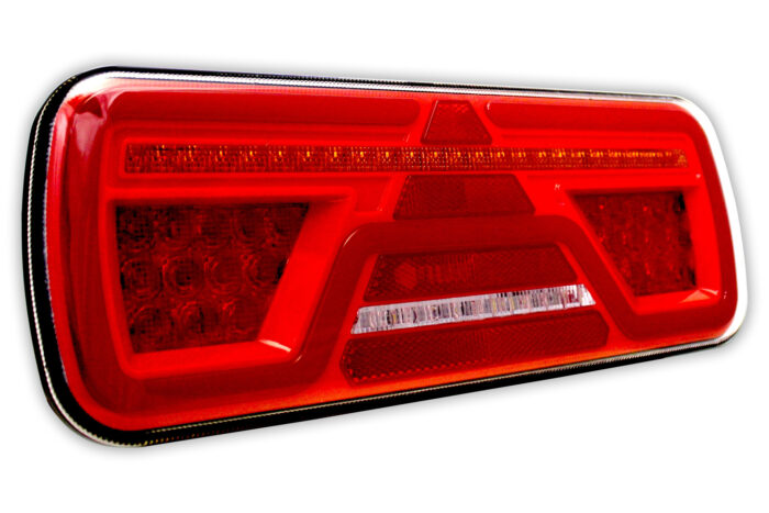 achterlicht LED rechts 7 PIN's AMP connector remlicht dynamisch knipperlicht  mistlamp achteruitrijlamp neon-achterlicht lengte driehoek IP67 12/24 V Lavaflow - Afbeelding 3