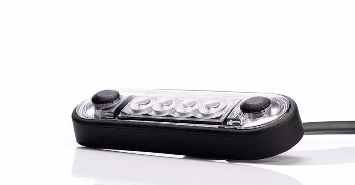 LED zijmarkeringslamp oranje, 150mm open eind 12-24V - Afbeelding 3
