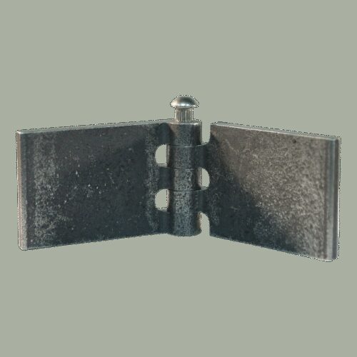 recht portierscharnier met rvs pen 40 x 60mm scharnierblad blank