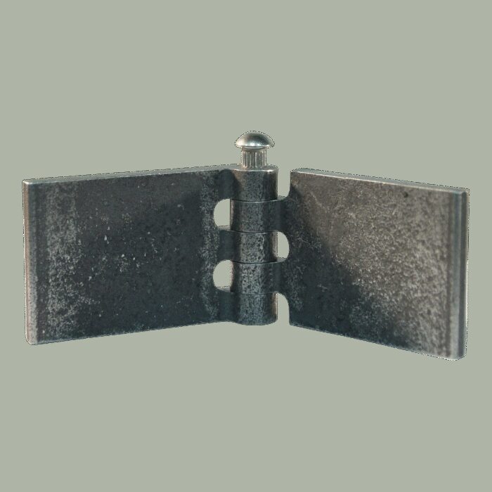 recht portierscharnier met rvs pen 40 x 60mm scharnierblad blank