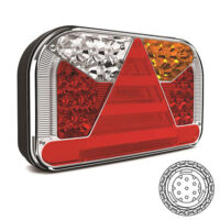 achterlicht LED links 7 PIN's AMP connector remlicht knipperlicht kentekenlicht onderzijde mistlicht achteruitrijlamp neon-achterlicht lengte driehoek IP68 12/24 V Lavaflow