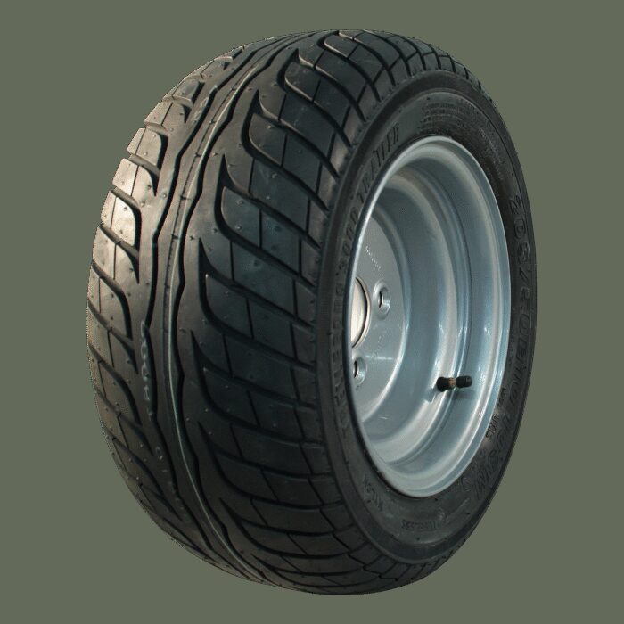 luchtband + wiel 205/50 B10 Trelleborg 3000 trailer + 6.00Ix10H2 ET-4 94/140/5 103 M staal grijs