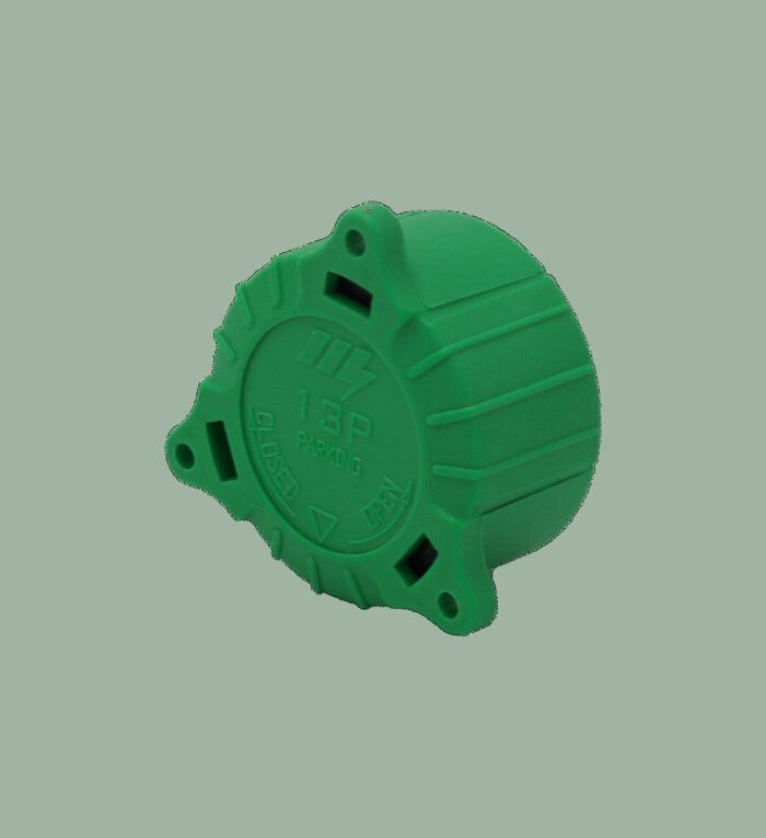 montage adapter kunststof groen t.b.v . Menbers stekkers 13p 882.000.411.111 en 882.000.411.412