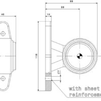 contourlamp 118 x 88 x 45mm 76mm rood/wit Rood/wit universeel kabel 200mm  12/24 V CE, ECE-R10 / R7 - Afbeelding 4