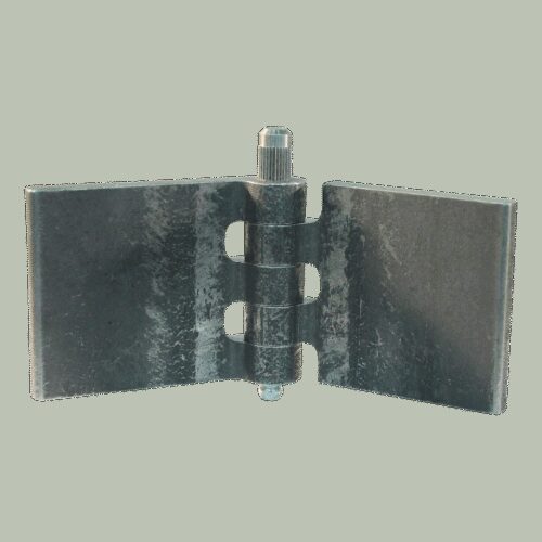 recht portierscharnier met pen met smeernippel 50 x 50mm scharnierblad blank niet demonteerbaar