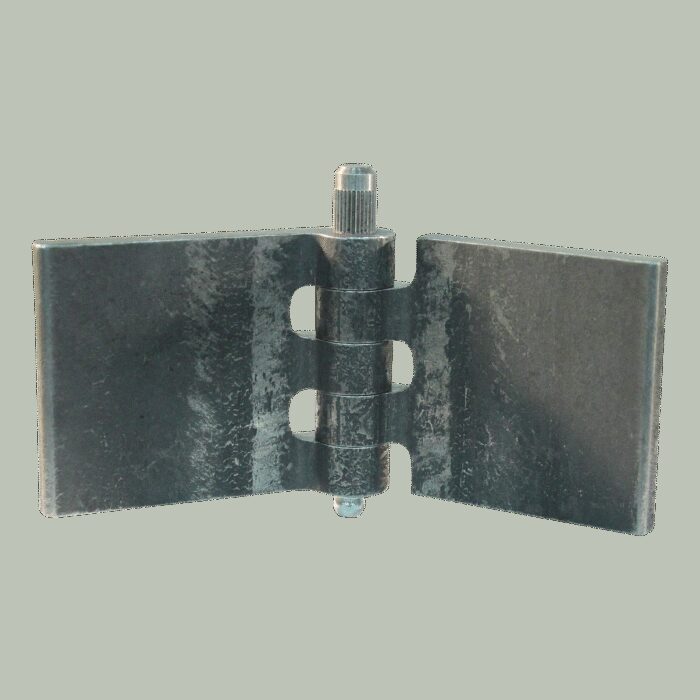 recht portierscharnier met pen met smeernippel 50 x 50mm scharnierblad blank niet demonteerbaar
