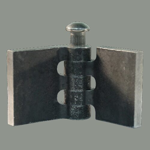 recht portierscharnier met rvs pen 40 x 40mm scharnierblad blank