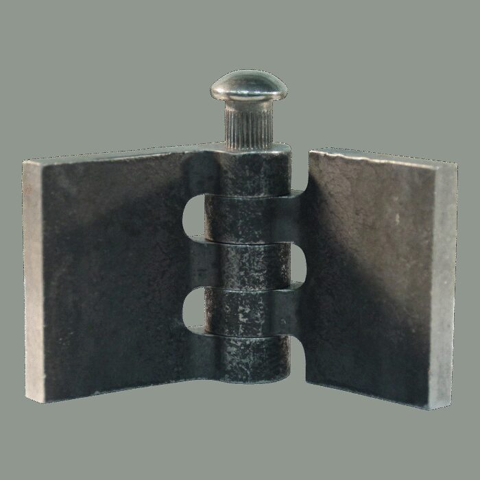 recht portierscharnier met rvs pen 40 x 40mm scharnierblad blank