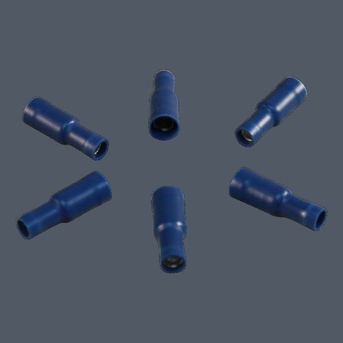rondstekerhuls voor draad 1,5 - 2,5mm2 , Ø5 , blauw