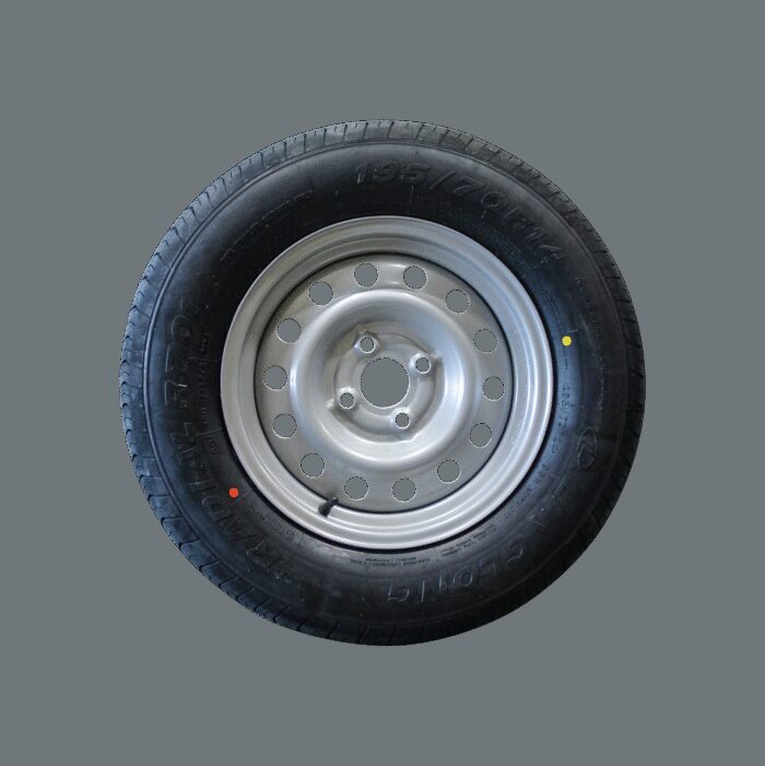 luchtband + wiel 195/70 R14 R701 M+S + 5½Jx14H2 ET30 57/100/4 96 N staal grijs - Afbeelding 3