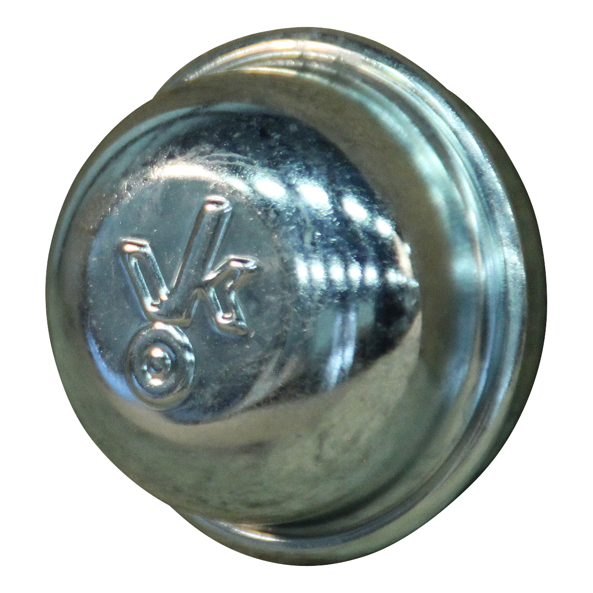 naafdop 52mm staal verzinkt  t.b.v. lagerzitting 52mm, met Vlukon logo.