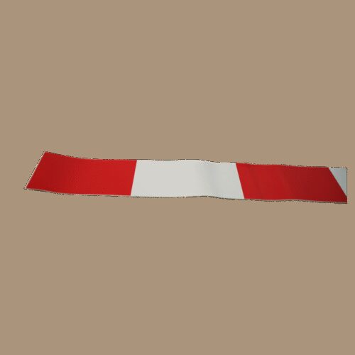 markeringstape breedte 92mm , lengte 1000mm rood / wit