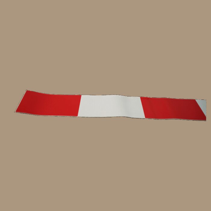 markeringstape breedte 92mm , lengte 1000mm rood / wit