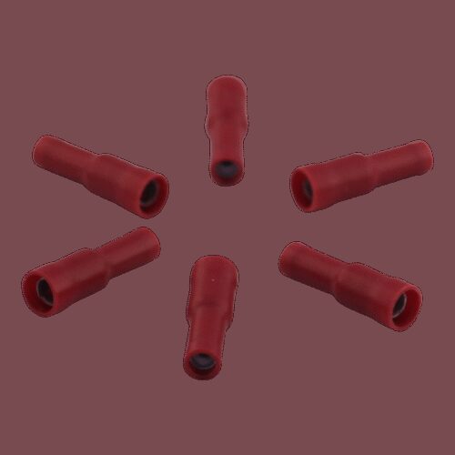 rondstekerhuls voor draad 0,5 - 1,5mm2 , Ø4 , rood