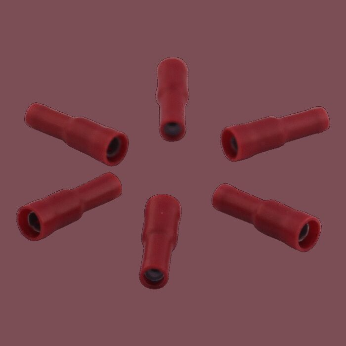 rondstekerhuls voor draad 0,5 - 1,5mm2 , Ø4 , rood
