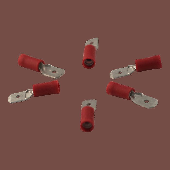 vlaksteker aansluiting voor draad 0,5 - 1,5mm2 , 6,3x0,8mm, rood
