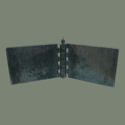 recht portierscharnier met stalen pen 80 x 120mm scharnierblad blank