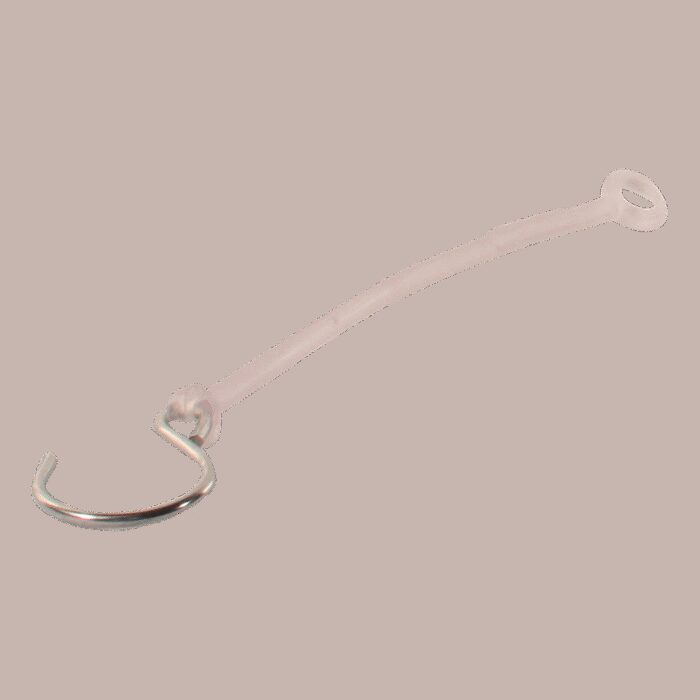veiligheidsnoer 247mm PVC, transparant met S-haak