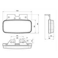 zijmarkeringslamp met knipperlicht functie kabel 500mm 123x80x38mm 53 / 30mm  12/24v oranje oranje CE, ECE-R10 / R7 / R6-CAT5 / R3 - Afbeelding 7