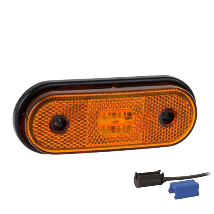LED Zijmarkeringslamp oranje DC connector 12-36V DC