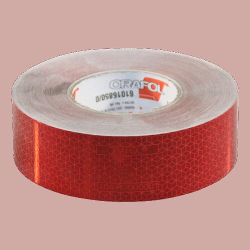 markeringssticker opleggers >3500kg 50mm x 50mtr rood