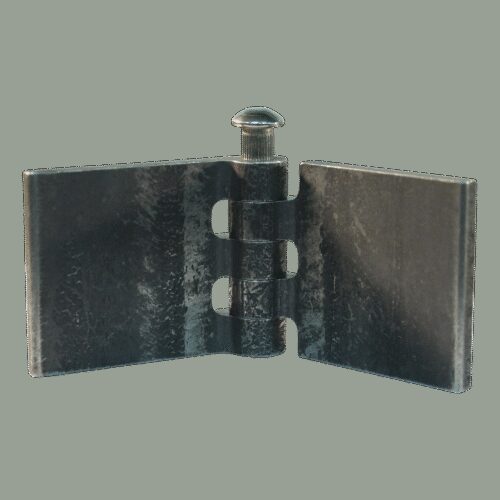 recht portierscharnier met rvs pen 50 x 60mm scharnierblad blank