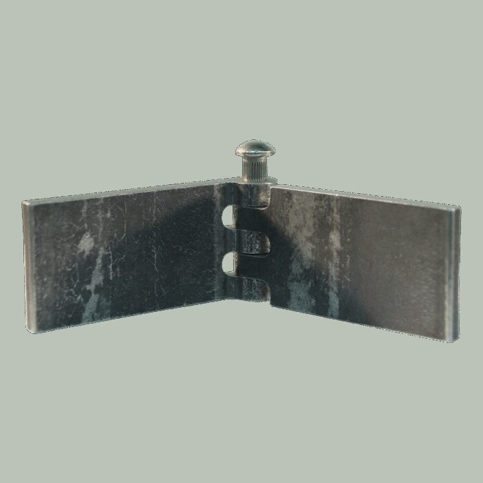recht portierscharnier met rvs pen 40 x 80mm scharnierblad blank