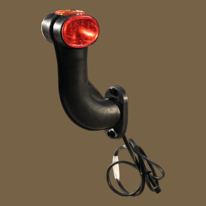contourlamp Superpoint II versie "earpoint" rood / wit / oranje rechts DC kabel 1000mm