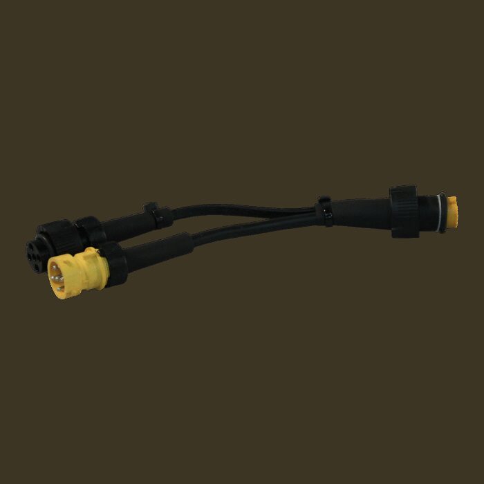 adapterkabel voor standaard 5p bajonet kabel, 2 x 5p bajonet + aftakking voor mist-, achteruitrijlamp 2x10cm