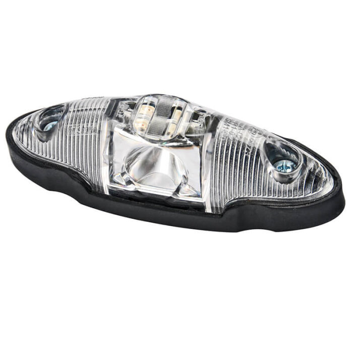 contourlamp 120 x 40 x 35mm 83mm rood/wit blank links of rechts (universeel) kabel 500mm  12/24 V CE, ECE-R10 / R7 - Afbeelding 2