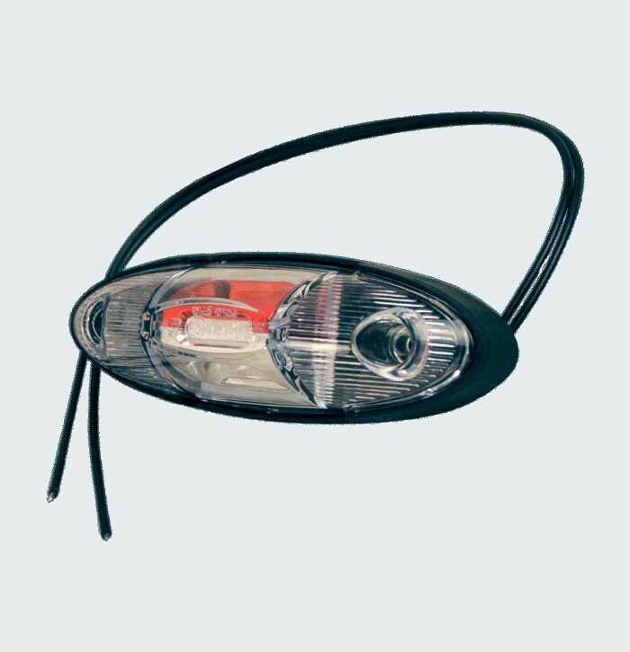 contourlamp W105 rood / wit, links / rechts, 220mm, 2x0,75mm2