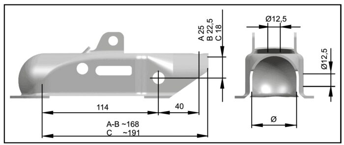 kogelkoppeling KK14-A Ø50 12,5 12,5 - Afbeelding 2