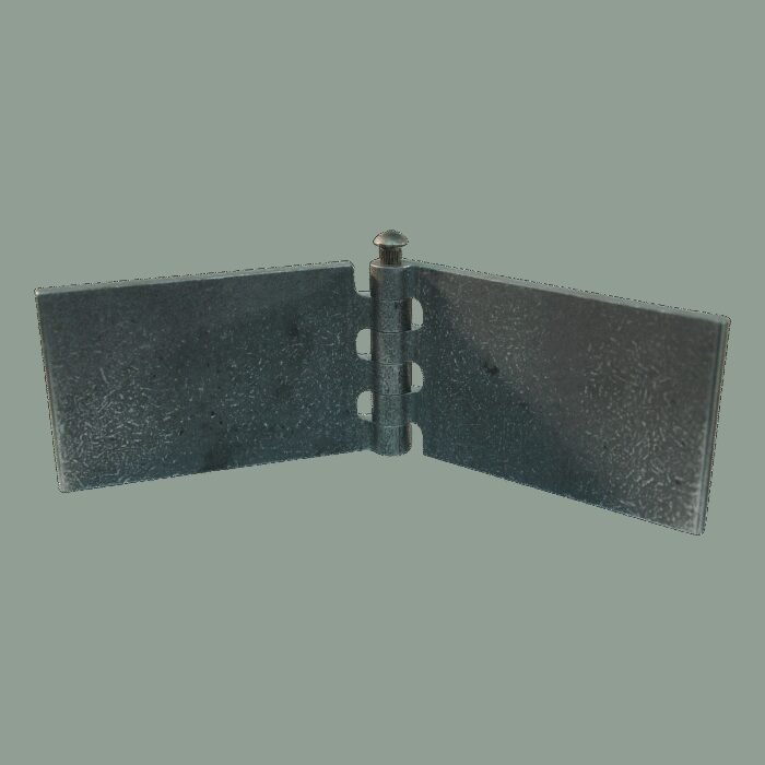 recht portierscharnier met stalen pen 60 x 100mm scharnierblad blank